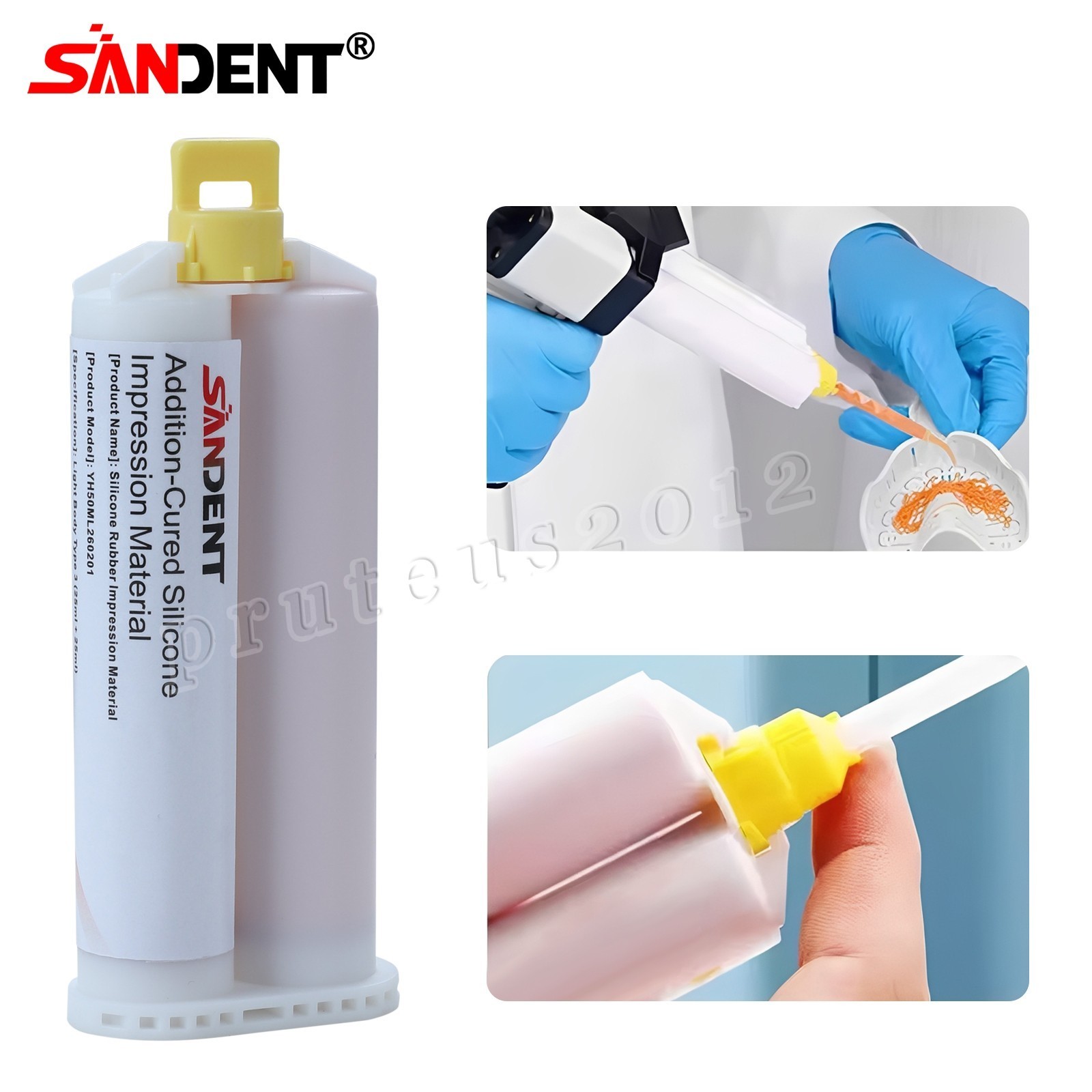 8Pcs Light Body Fast Rapid Set Dental Impression Material 50mL Cartridge VPS PVS