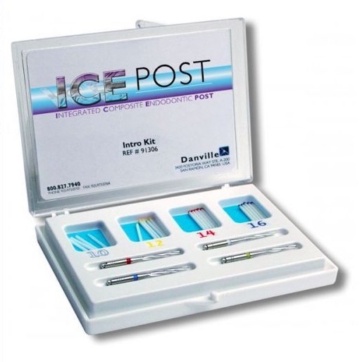 ICEPost 1.6 mm Presilanated, Radiopaque, Flexible Composite Post W/Zirconia 10pc