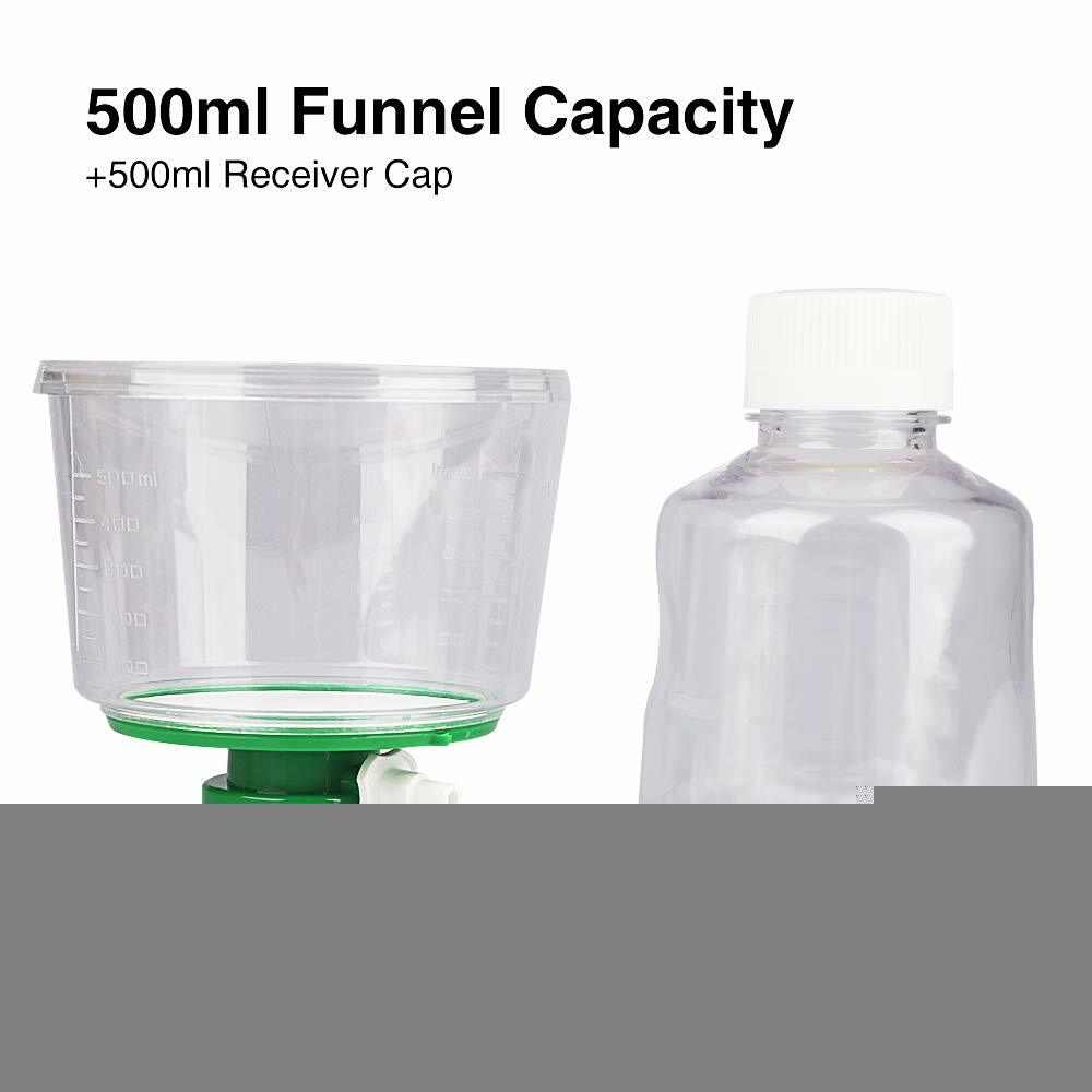 4pcs 500ml Plastic Filtering Flask Lab Bottle Vacuum Filter Adapters Funnel HPLC