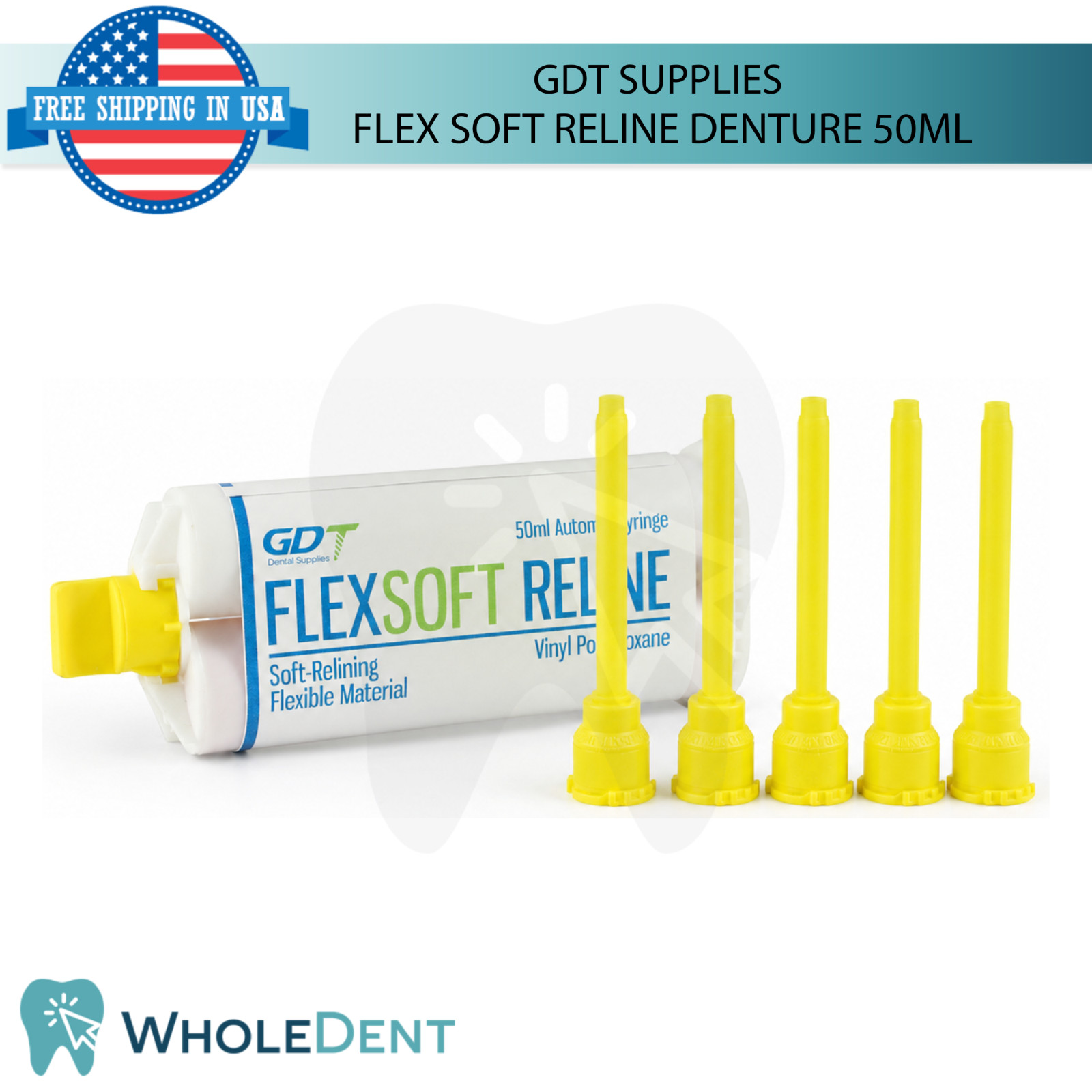 GDT FlexSoft Liner Material For Flexible Soft Reline Denture Renew Cushion