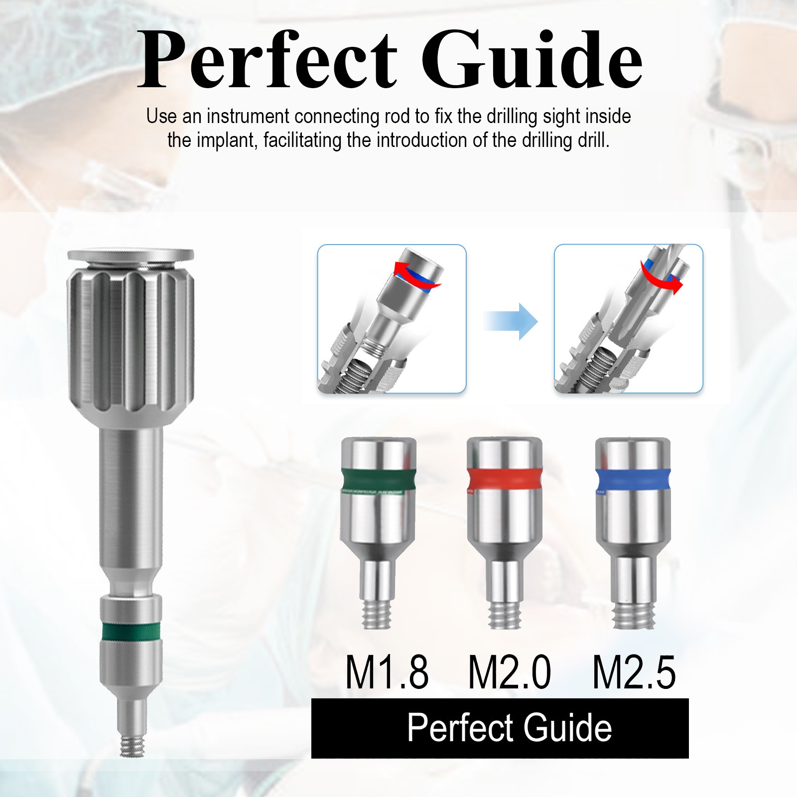 Dental Broken Screw Remover Kit Implant Surgical Tool Drill Guide Extraction