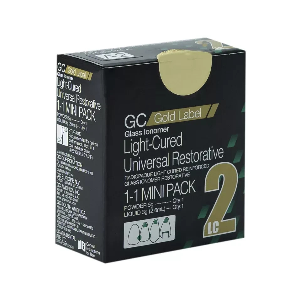 GC Fuji II LC Mini Light Cured High Fluoride Release Glass Ionomer Cement US STK