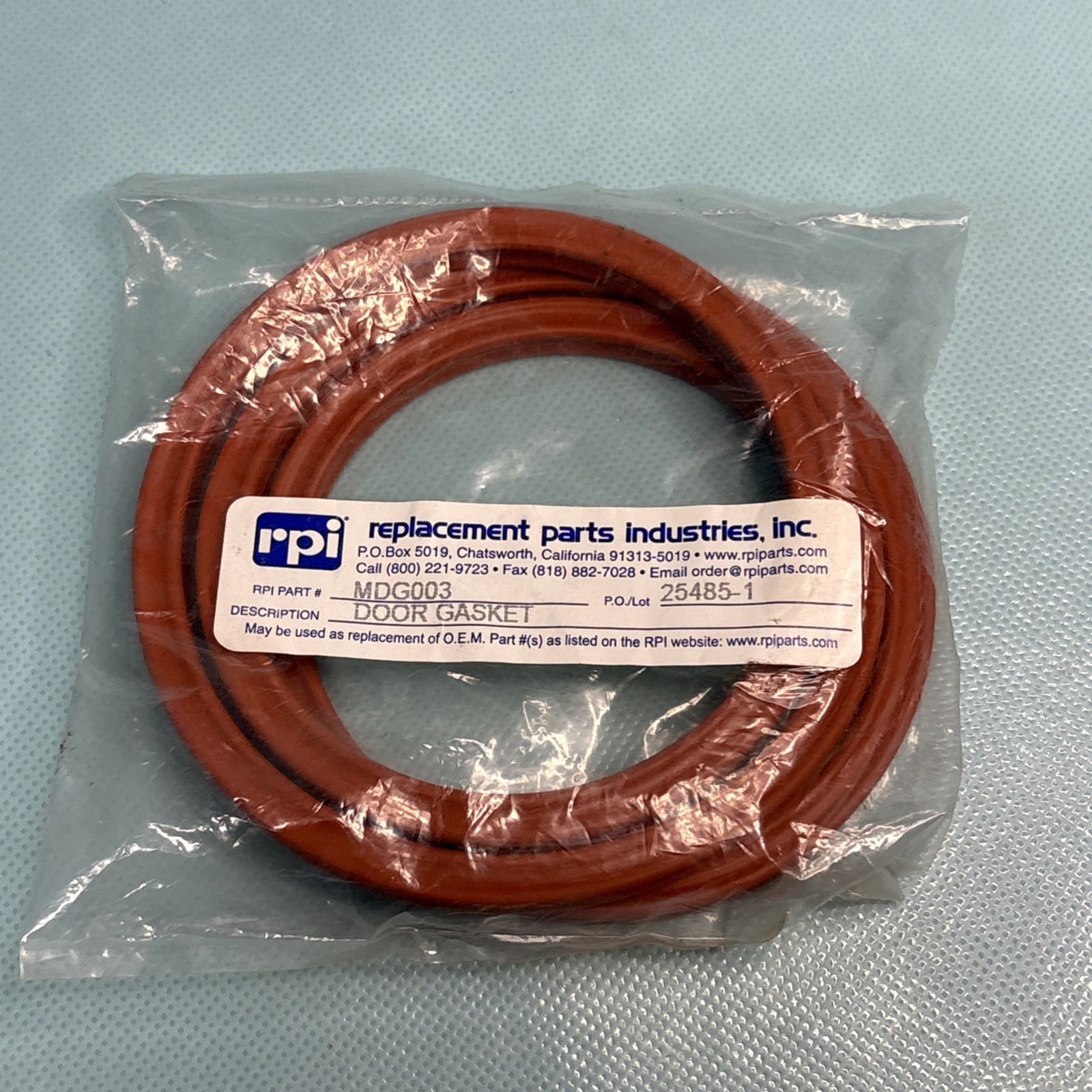 RPI Part #MDG003 DOOR GASKET (QUAD RING) ChemiClave Aquaclave 260006701