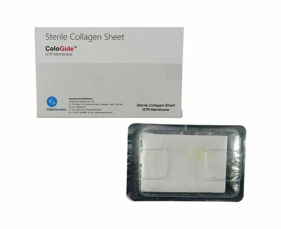 10 packs New Colo Gide Sterile Collagen Sheet GTR Membrane 15x20mm (Fast Ship)