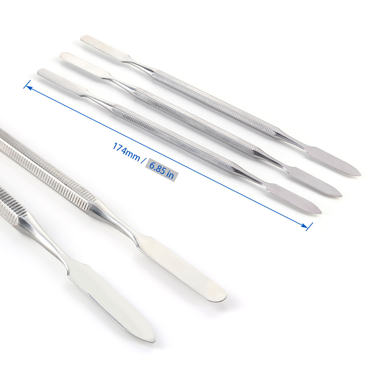 3Pc Stainless Steel Mixing Spatula Tool Non-Slip Handle Mixing Stick Color Tools