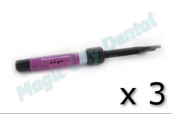 Prime-Dent Light Cure Micro-Hybrid Dental Resin A3.5 Syr. 001-401A3.5 (Set of 3)
