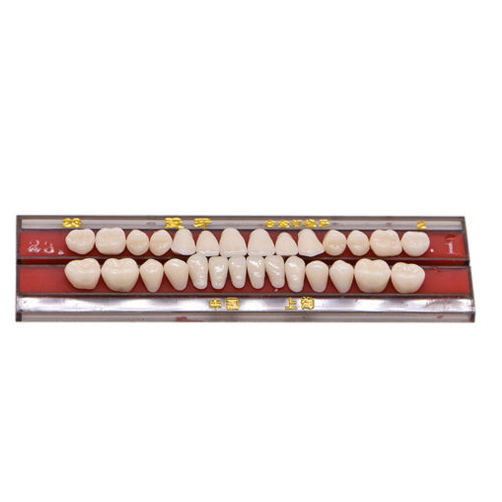 140pc 1box dental Alloy Pin Porcelain Teeth Material Colors Shade A2 25#full set