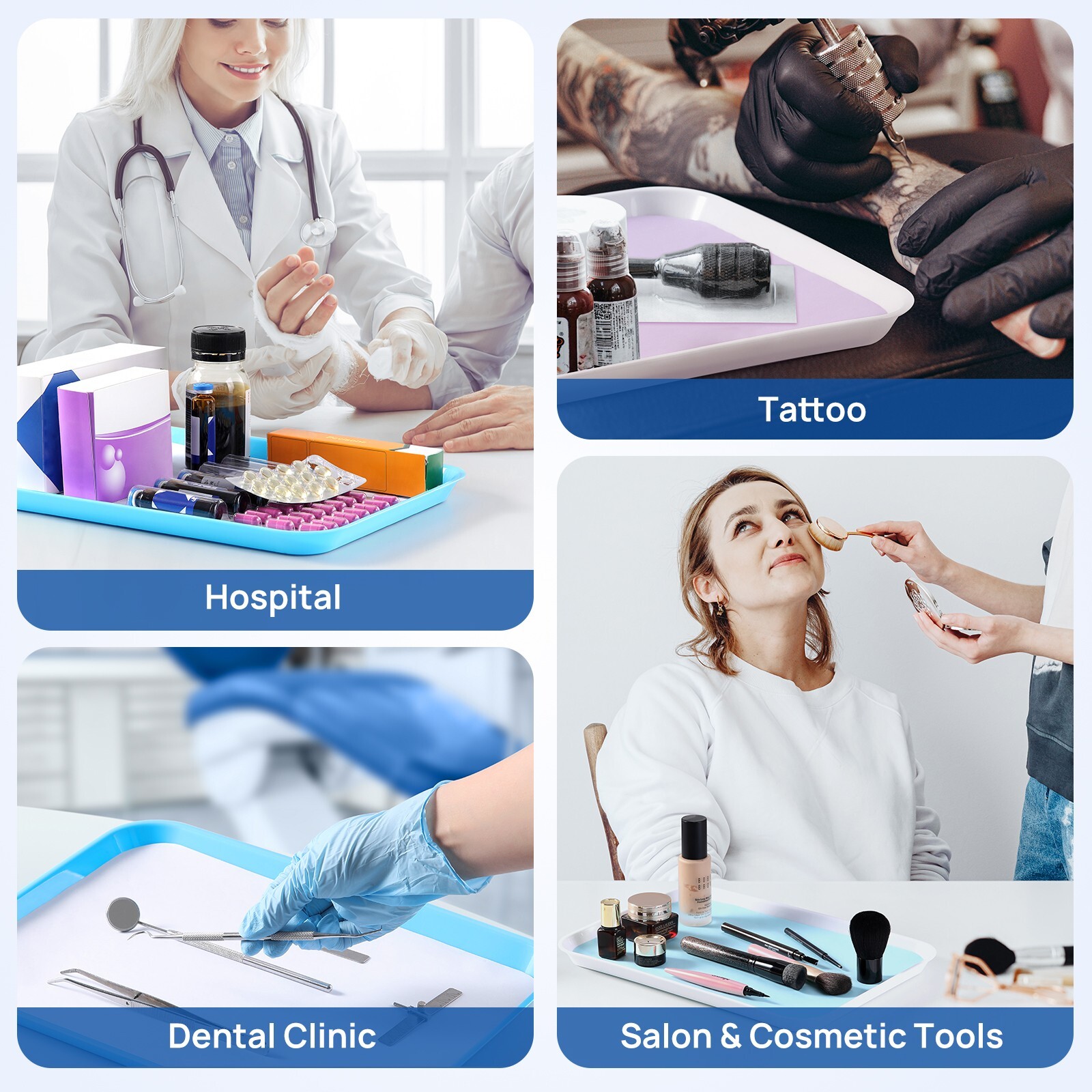 JMU Dental Paper Tray Covers Liners Trays Tattoo 8.25″x 12.25″ Blue Size B 3000