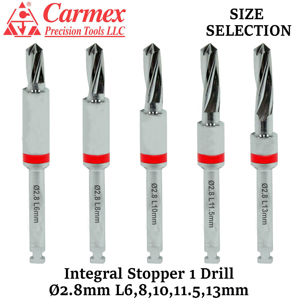 1x Carmex Dental Implant Surgical Integral Stopper Drill Irrigation Ø2.8mm
