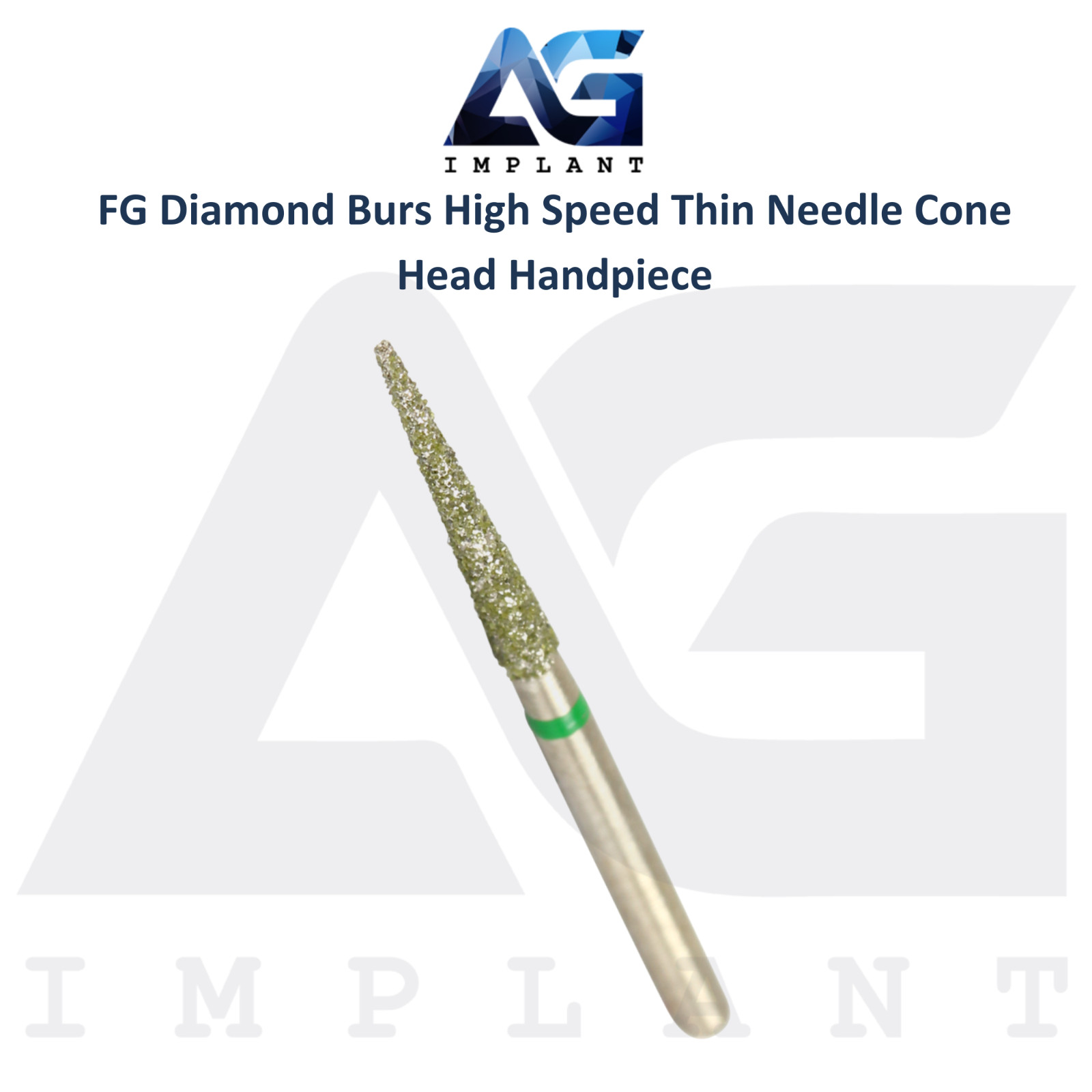 Dental FG Diamond Burs High Speed Thin Needle Cone Head Handpiece Sterile 10pcs