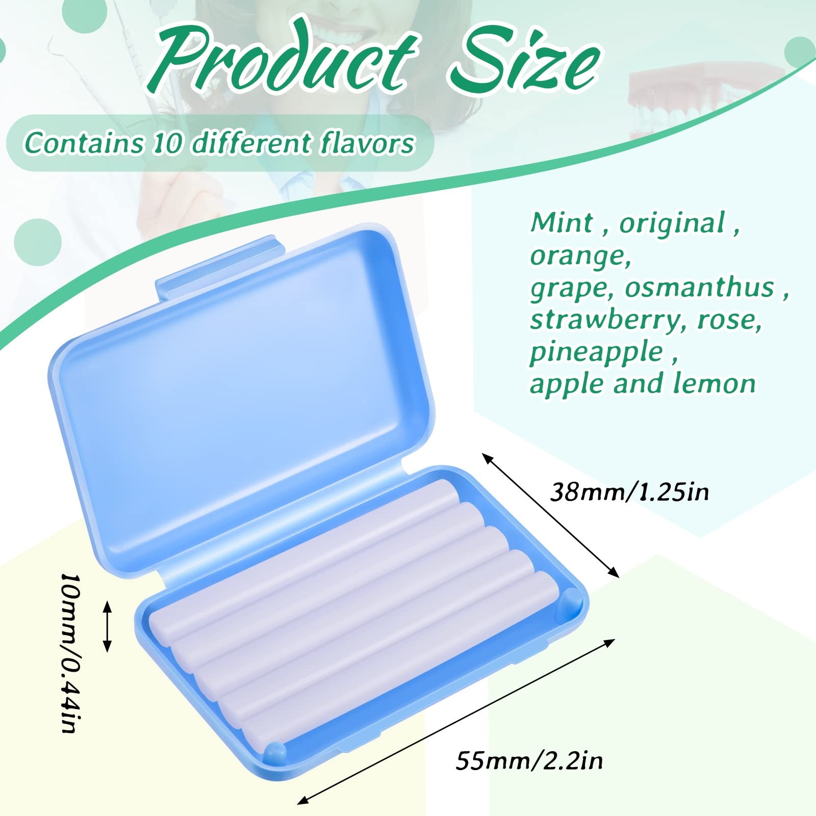 Tondiamo 40 Pack Clear Braces Wax for Teeth Dental Wearer Mixed Flavors