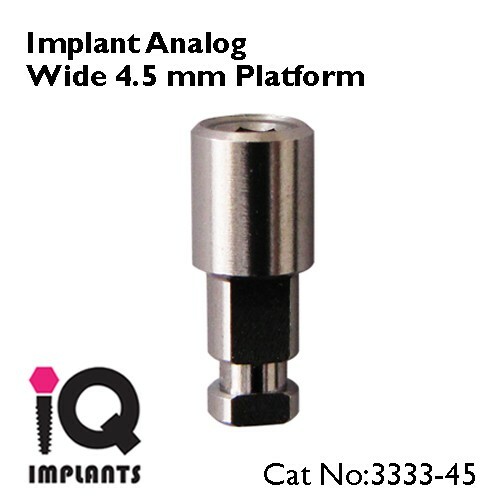 20 Implant Analogs Wide 4.5mm Platform Dental Implants Surgery Prosthetic Lab