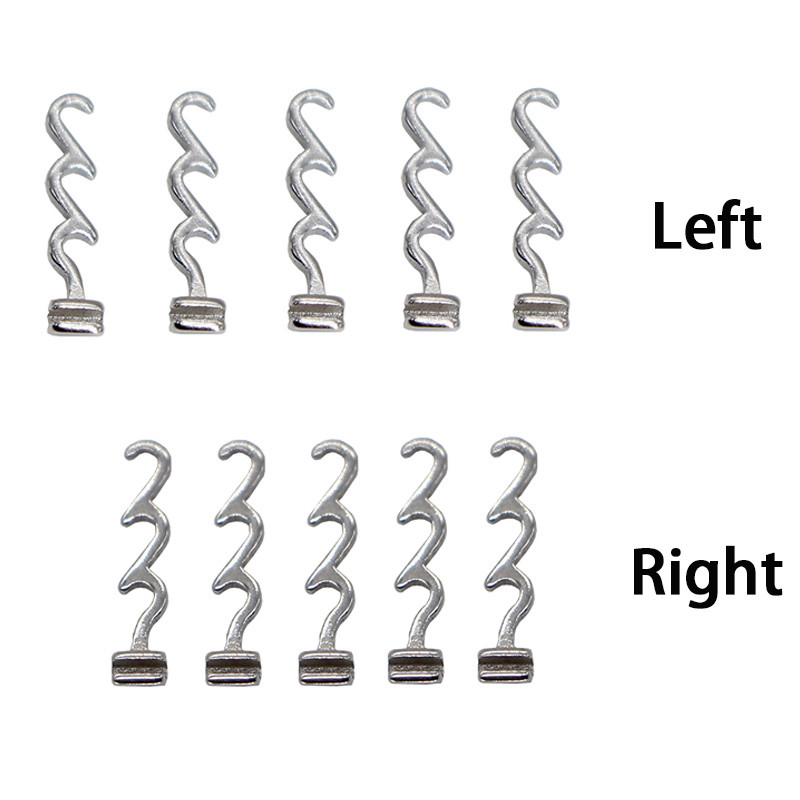 Bomaoer 10×Dental Orthodontics Crimpable Hook Muti-fuction Niti coil Long Right