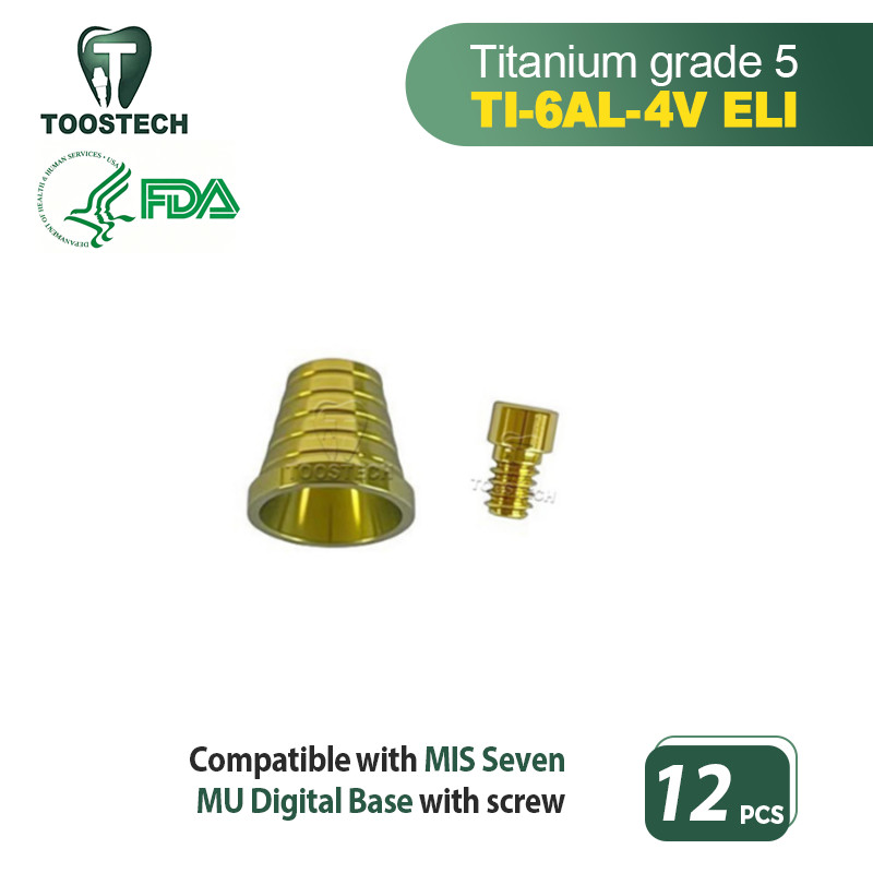 12pcs MU digital Base for Multi unit abutment fits MIS Seven Non-engaging D4.8mm