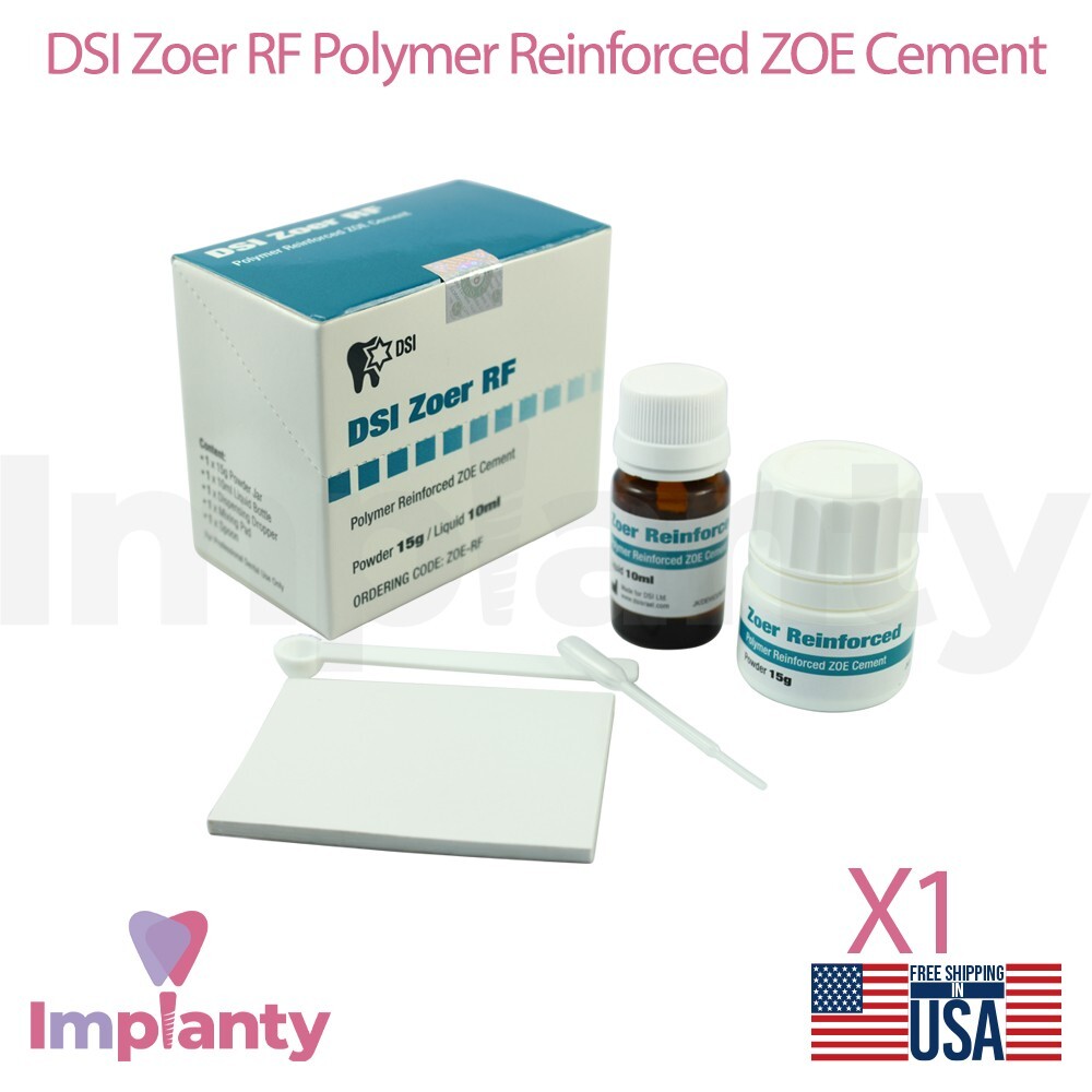Dental Zoer RF Reinforced Zoe Cement Temp Filling 15g Powder And 10ml Liquid