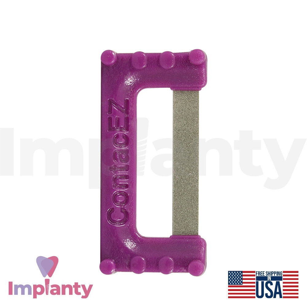 Dental Widener Purple IPR Plus Strips Set Stainless Steel Diamond Coating