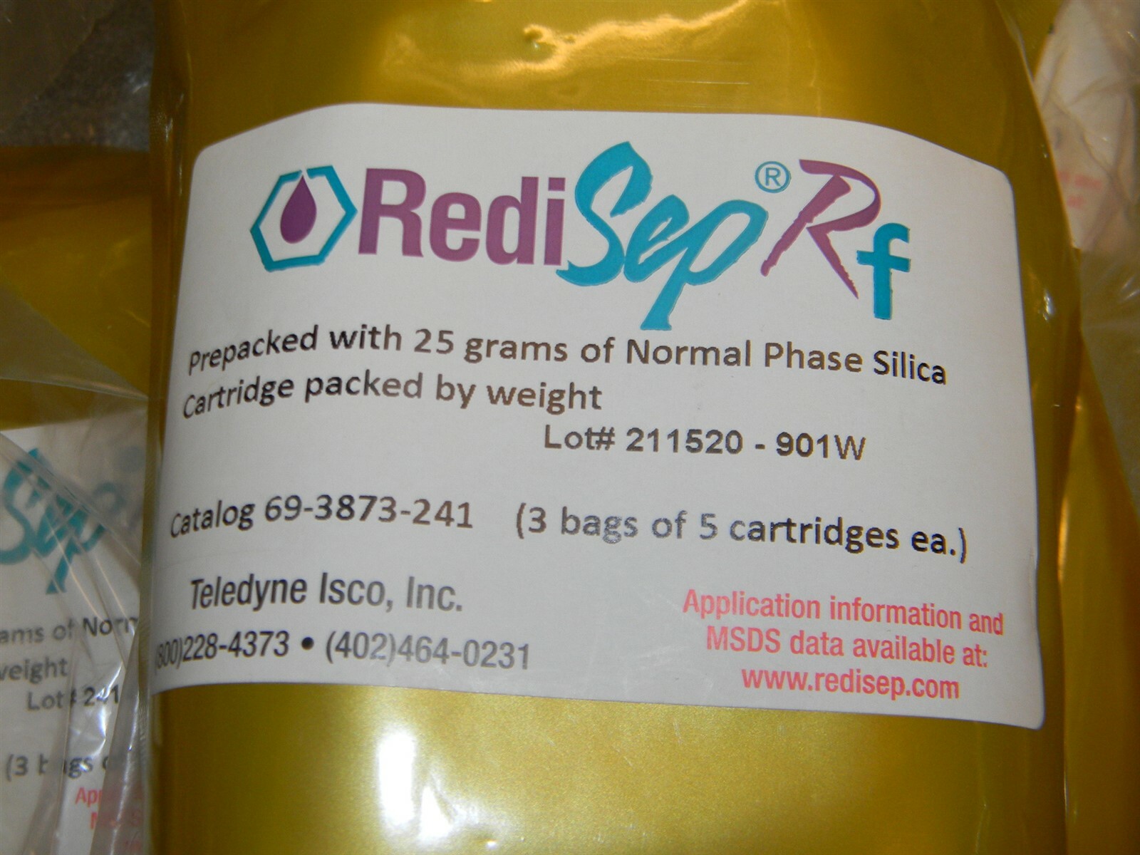 RediSep RF 69-3873-241 Sample load prepacked silica gel cartridges, 25 gram Q=14