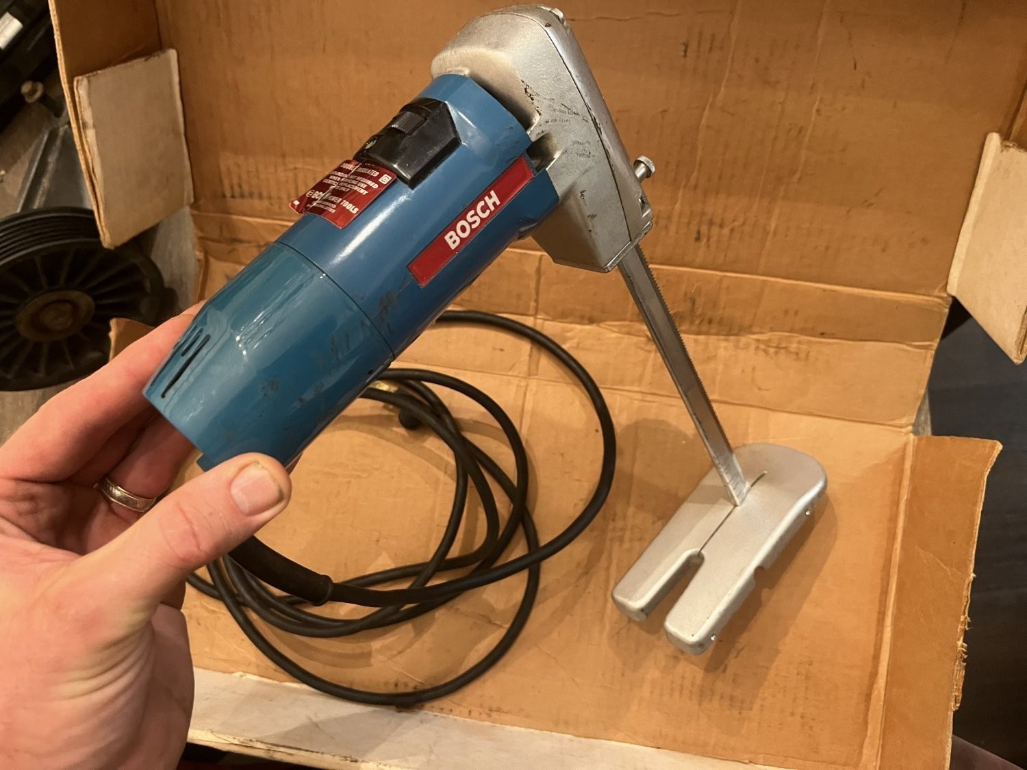 Bosch 1575A Electric Foam Rubber Cutter Corded Power Tool with Base Plate