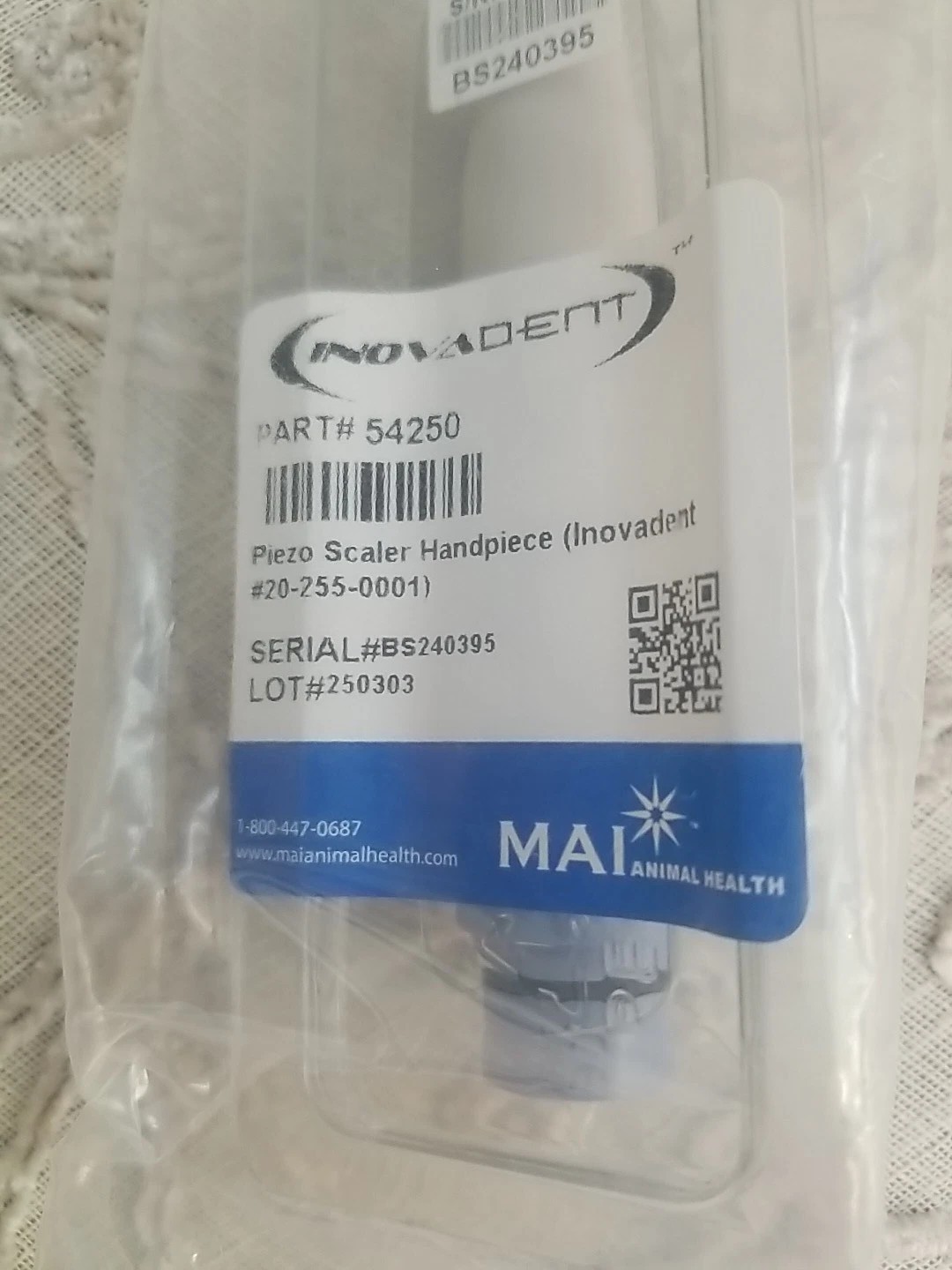 New Sealed Piezo Scaler Inovadent HandPiece ONLY #54250 BS240395 Dental Nib
