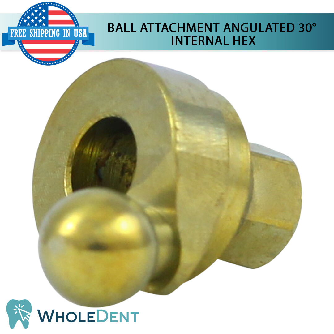 Angulated Ball Overdenture Attachment 30° Abutment Dental Implant Int Hex