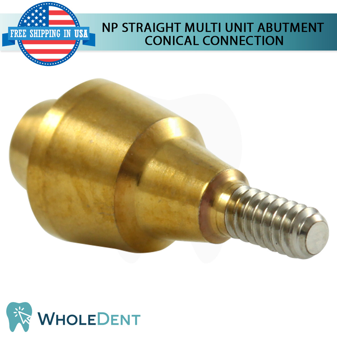NP Conical Connection Straight Multi Unit 1.6mm Scan Body Titanium Base Set