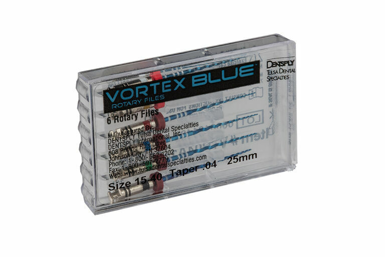 Dentsply Tulsa Dental Vortex Blue 21mm .04 Taper rotary files 6/pk all sizes
