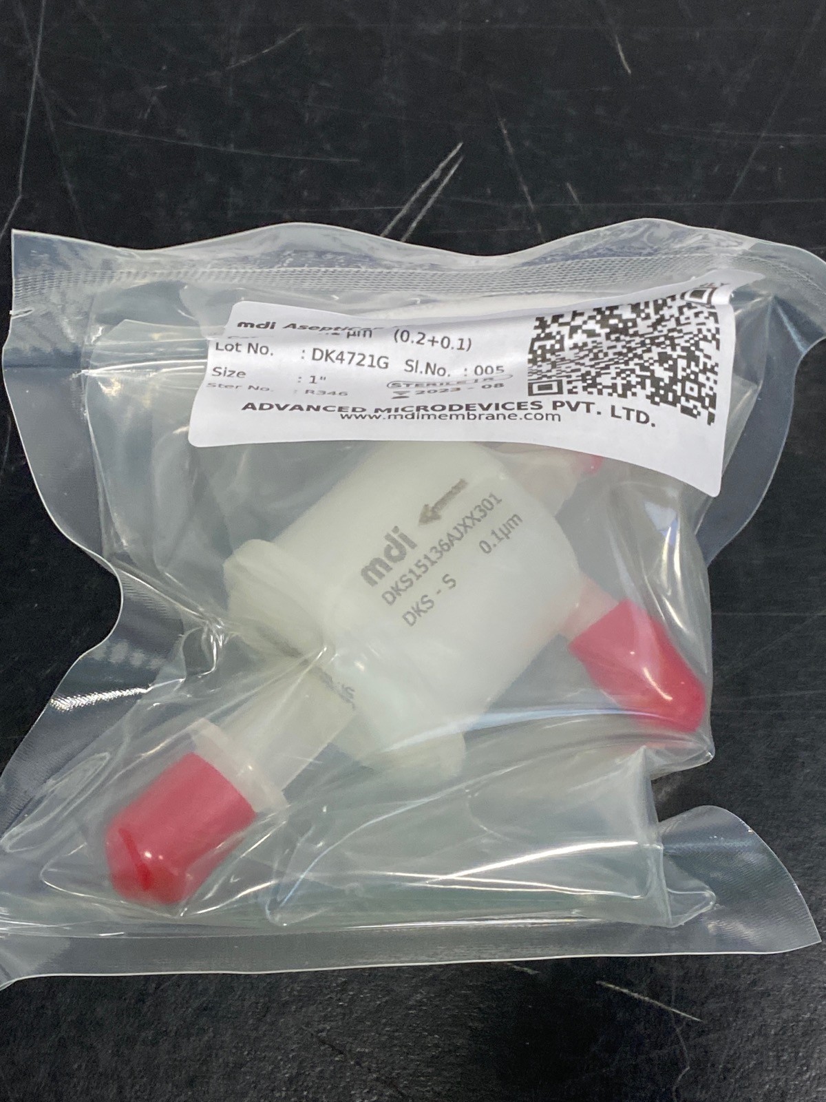 Advanced Microdevices MDI AseptiCap KS-y Capsule Filter 1″ 0.1um DKS15136AJXX301