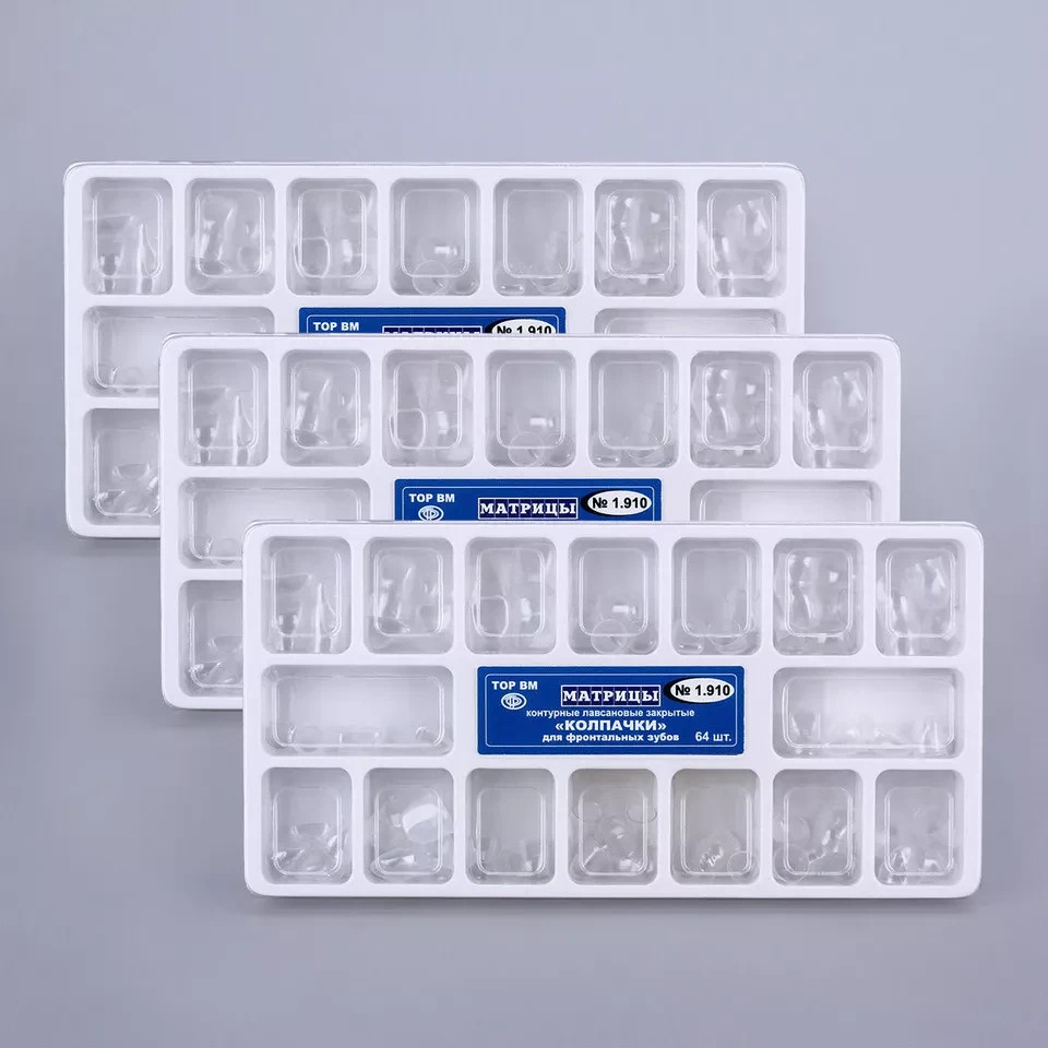 64 Pcs/Set TOR 1.910 Transparent Dental Adult Crown Anterior Matrices Matrix New