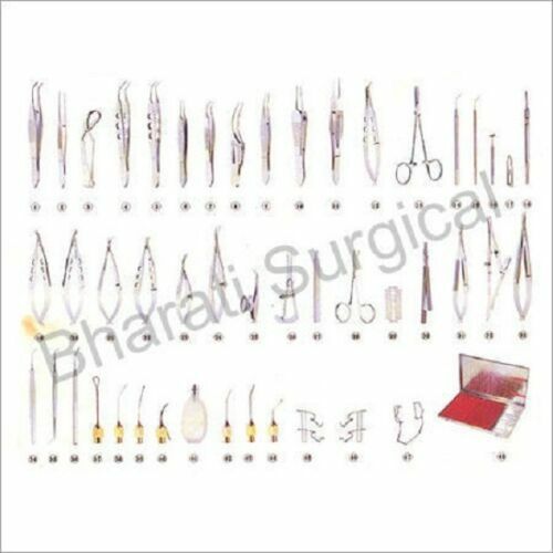 SS Ophthalmic Cataract Eye Micro Surgery Set Kit 48PCS Extra Capsular Extraction