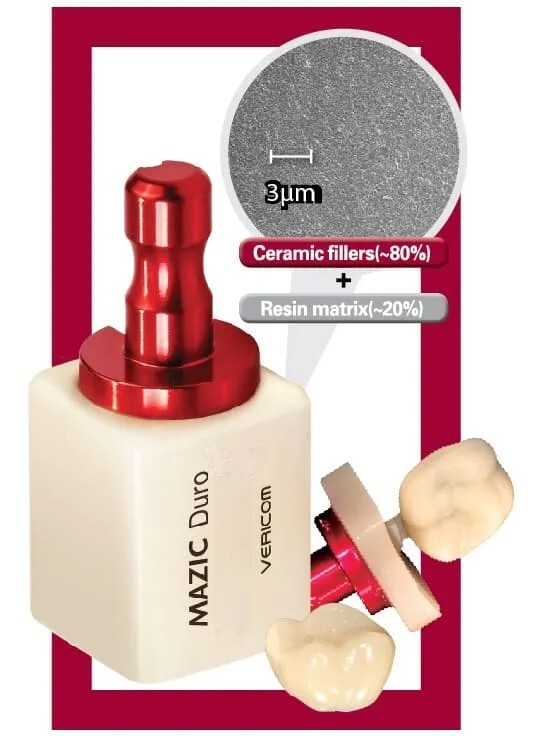 Dental Vericom MAZIC Duro Nano Hybrid Ceramic for CAD/CAM L12 A2 – LT 5 pcs