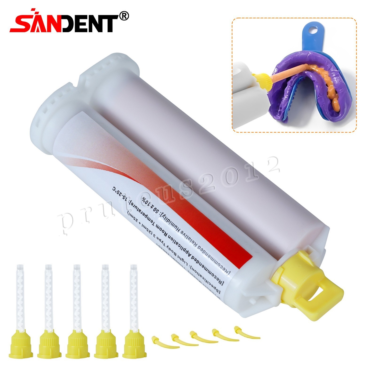 8Pcs Light Body Fast Rapid Set Dental Impression Material 50mL Cartridge VPS PVS