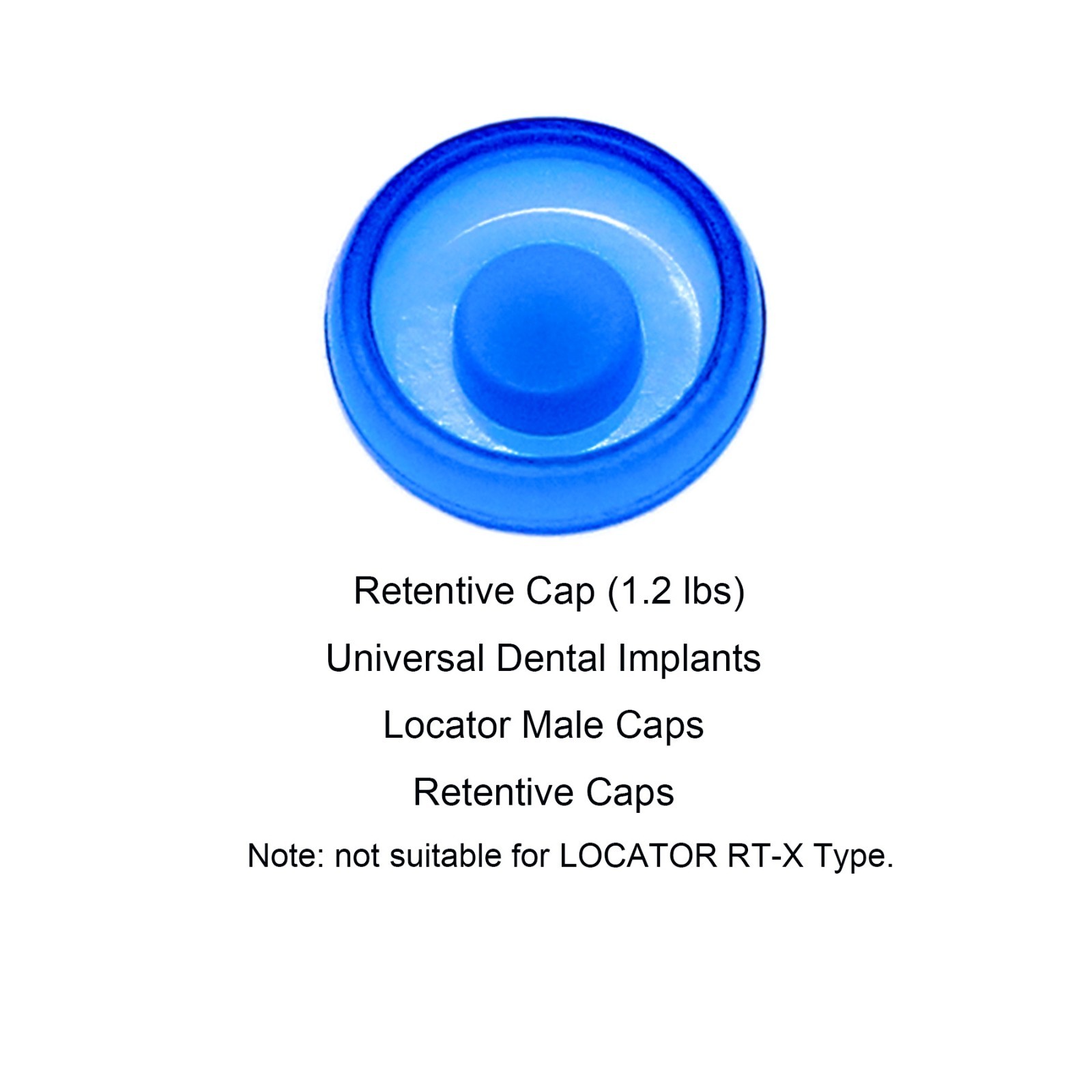 Dental fits Zest Locator Male Caps Standard Xtra-Light Blue 1.2lbs Inserts 20Pcs