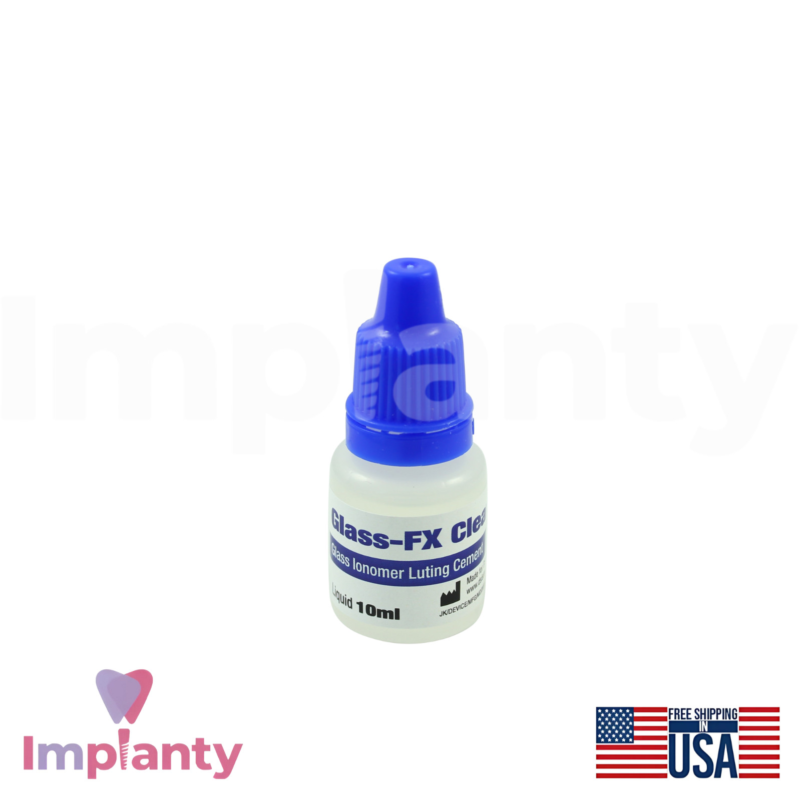 Glass FX Clear lonomer Permanent Translucent Self-curing Dental Cement