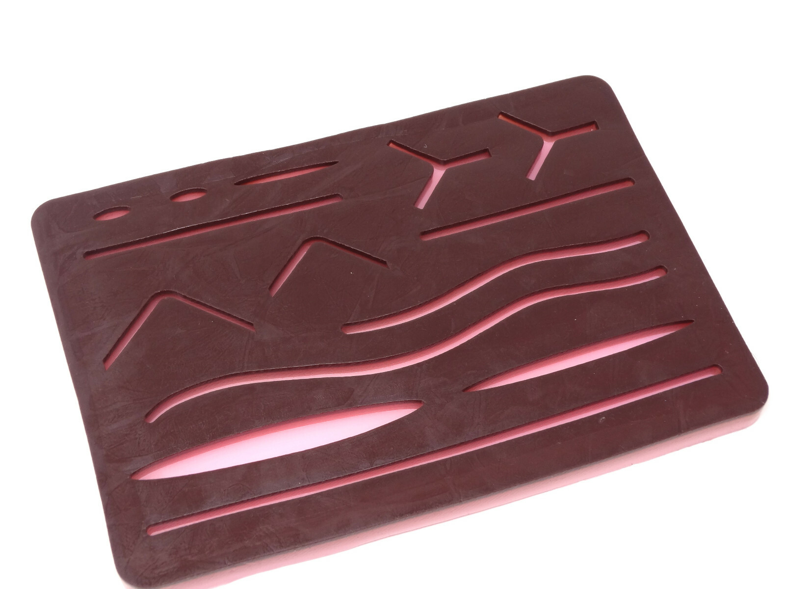 Medical Skin Suture Practice Silicone Brown Pad Wound Simulated Training Kit