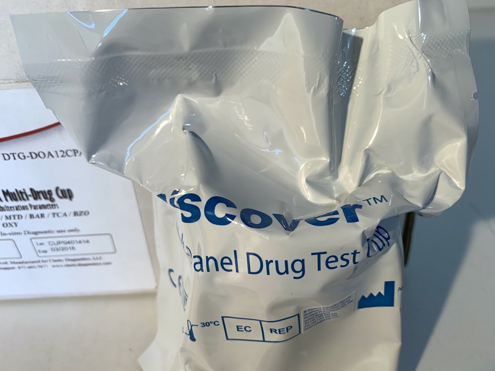One Case (25 cups) Clarity Diagnostics DTG-DOA12CPA DOA Multi Drug Cup Expired!