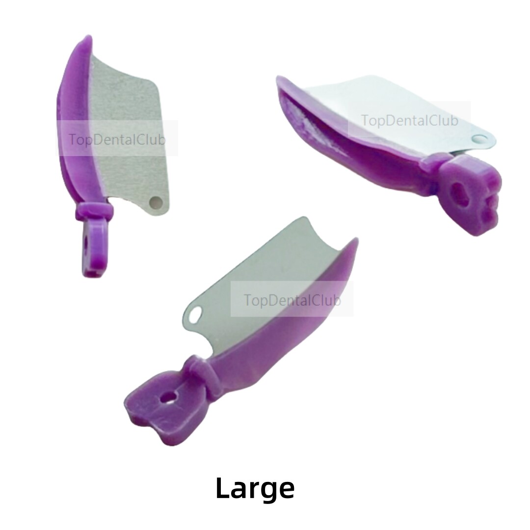 50pcs Dental Fender Interproximal Wedge Matrix Blade Guard with Metal SML 134℃
