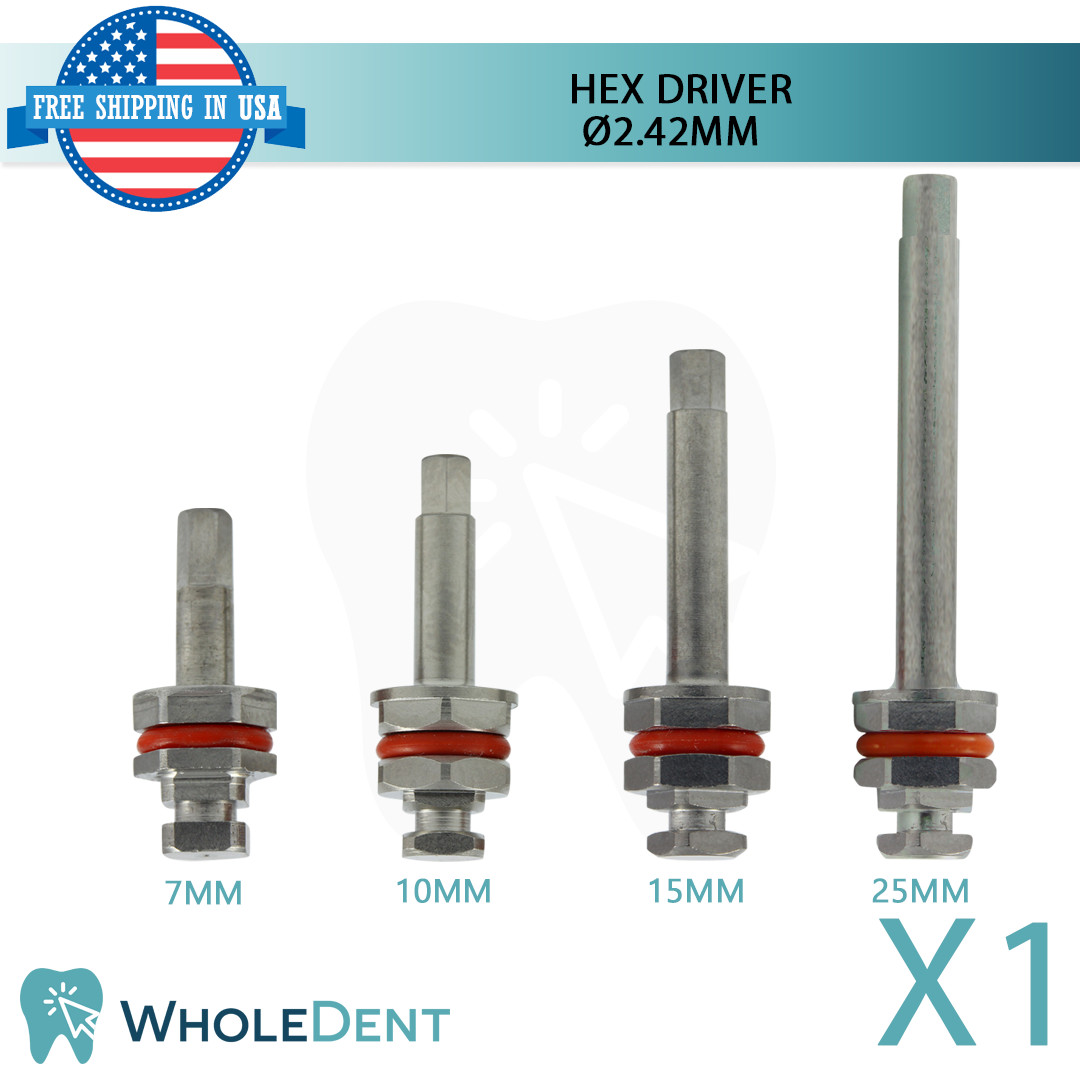 X1 Hex Driver 2.42mm For Dentists Connection Drivers Int Hex Standard Platform