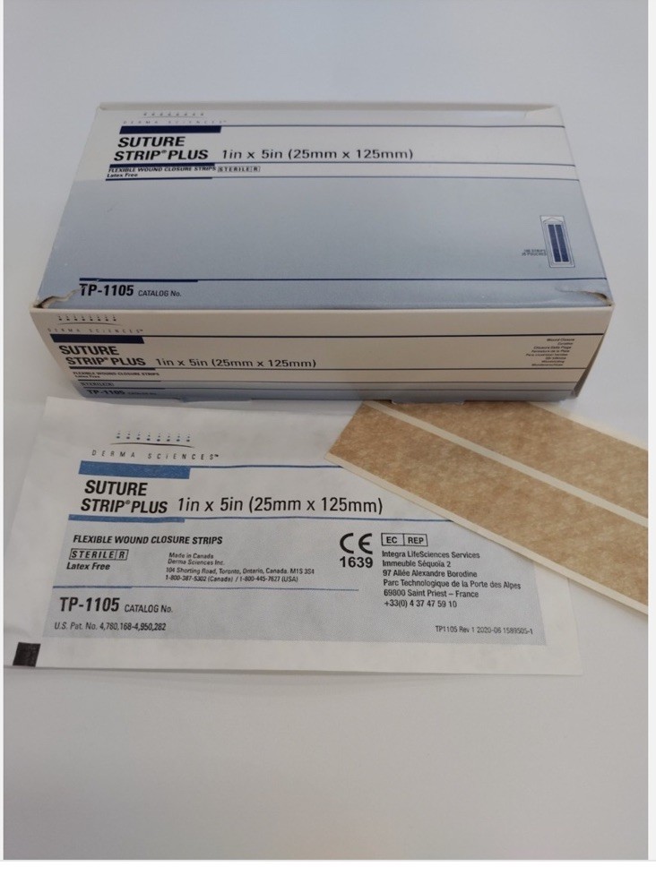 Suture Strip Plus Flexible Wound Closure Strip 1” x 5” – Box of 100 TP1105