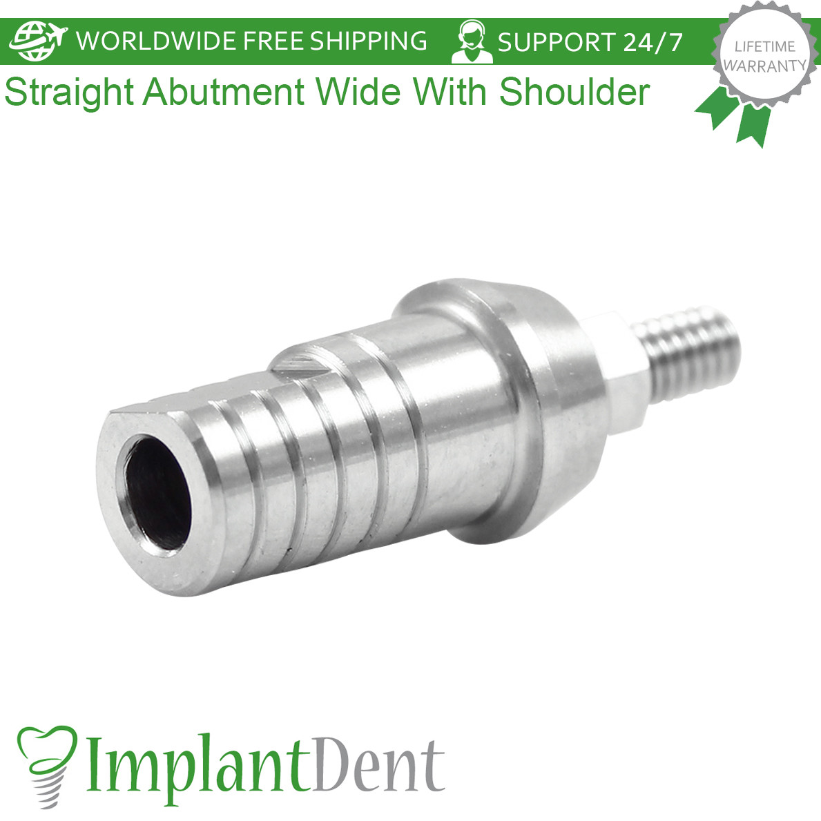 50x Dental Straight Shoulder Prosthetic Wide Platform Titanium Int Hex 2.42mm