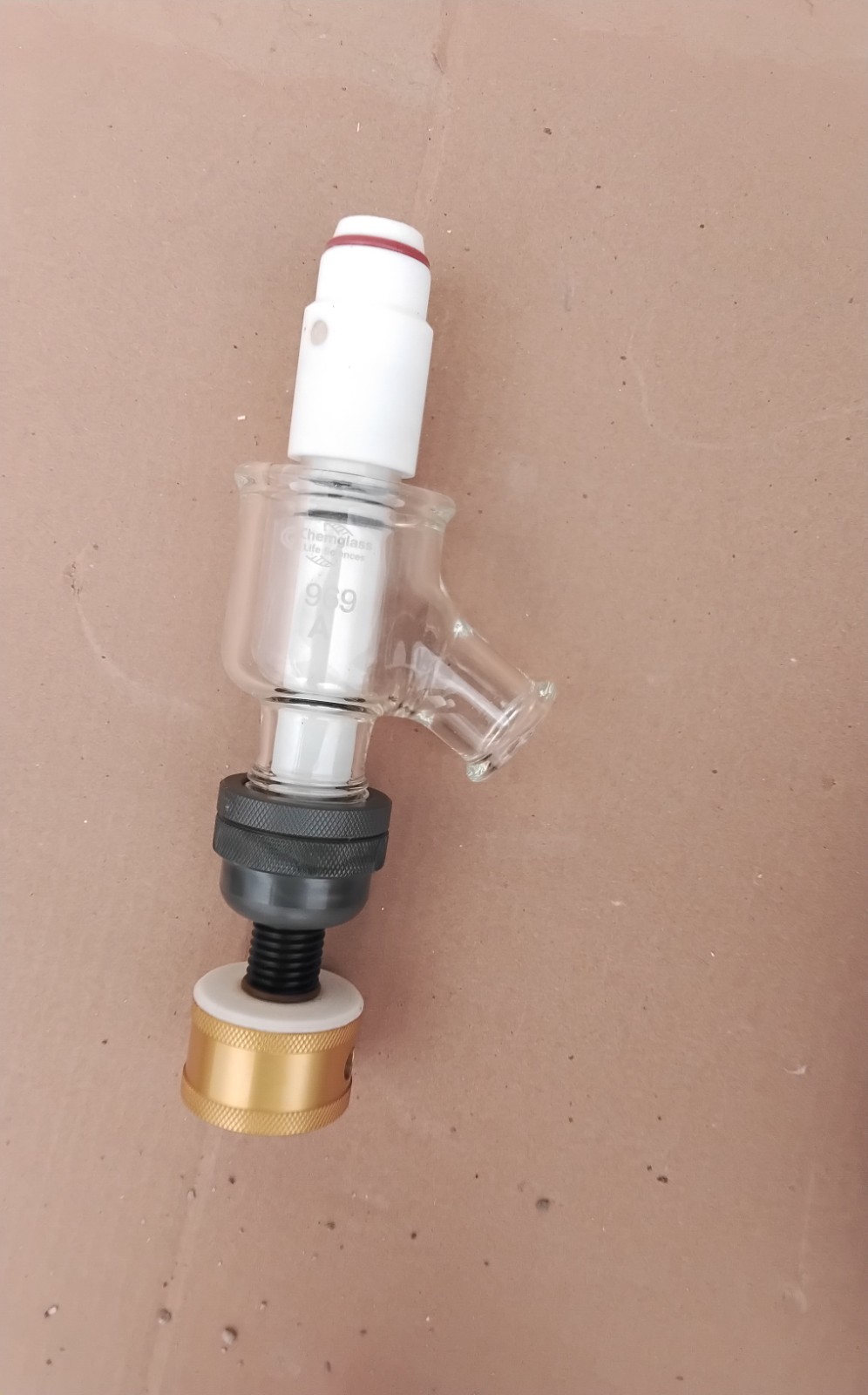 Chemglass CG-1968-GL-241 Zero Deadspace Drain