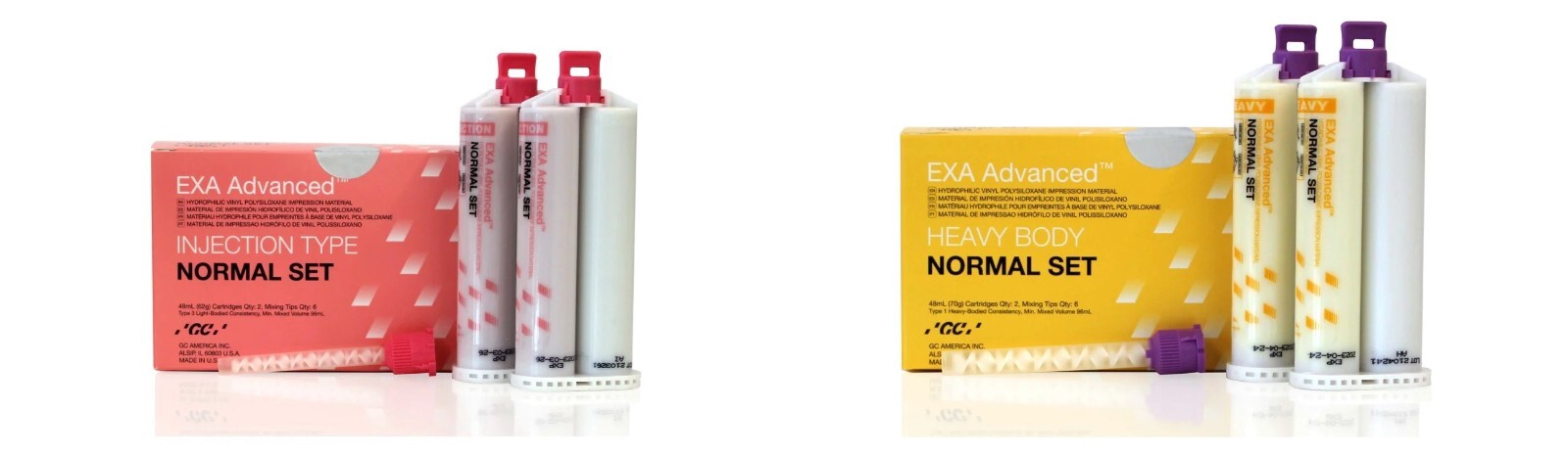 EXA Advanced Heavy Body / Injection Normal Set Impression Material 48mL+Tip – GC