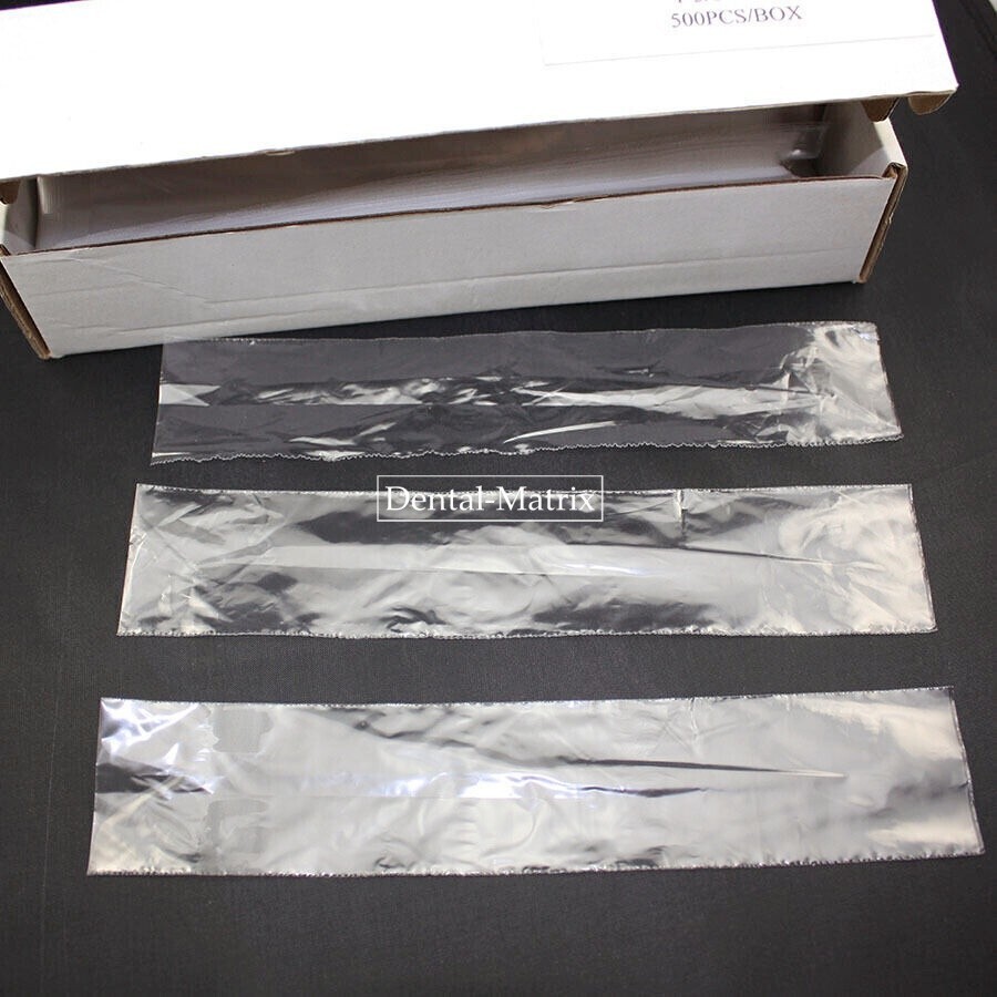 500 Disposable Plastic Digital X-Ray Sensor Cover Dental Barrier Sleeve 4.5x20cm