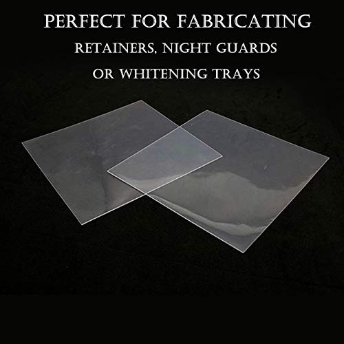 Commercial Grade 20 Dental Hard Splint Sheets – 5”x5” Clear Thermoforming