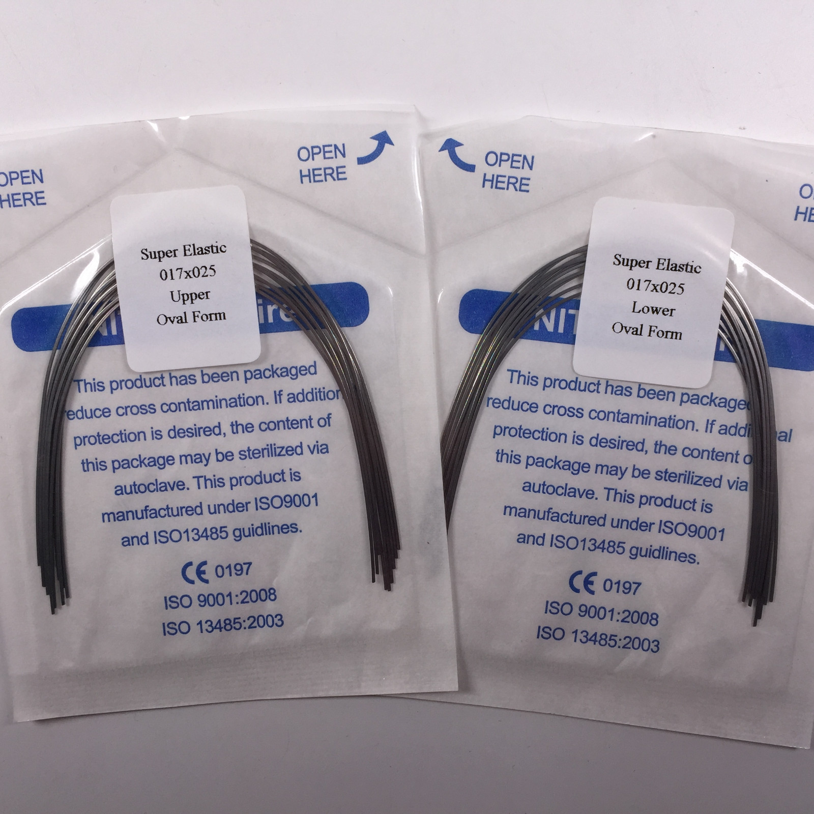 Dental Niti Super Elastic Arch Wires Rectangular Orthodontic Oval Ovoid Form