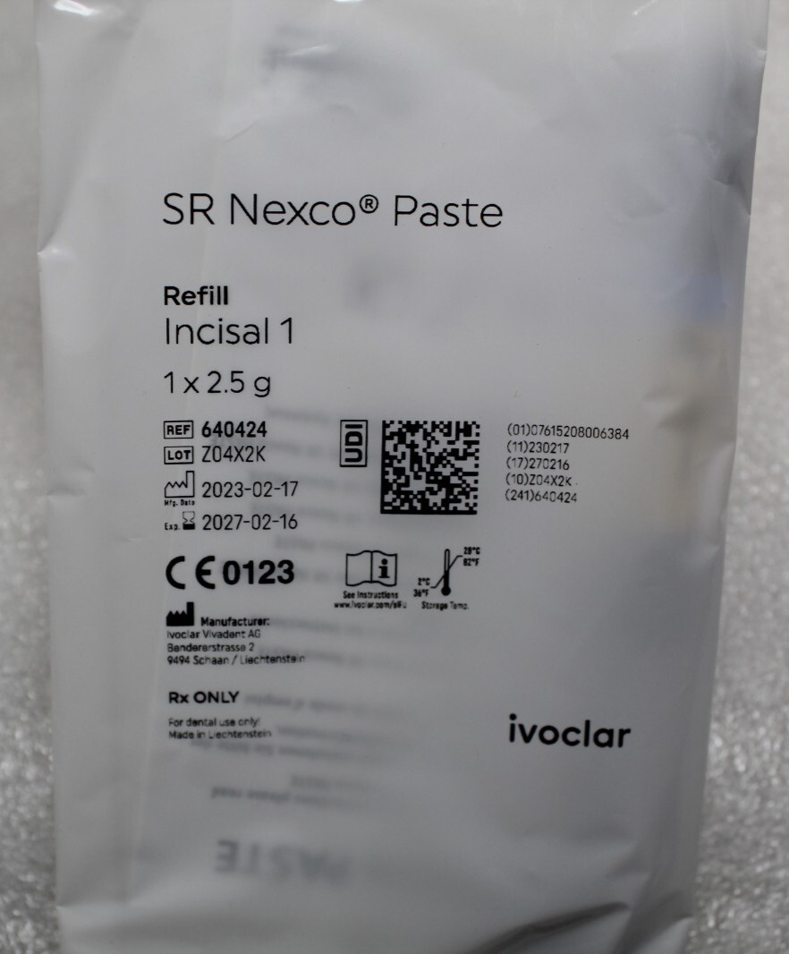 NEW Ivoclar Vivadent SR Nexco 1 X 2.5 g INCISAL 1 Refill 640424