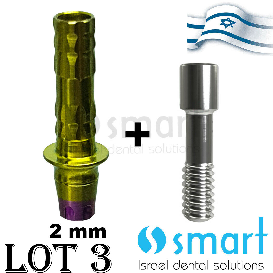 LOTx3 Straight Temporary Abutment MIS con C1V3 SP Fit HEX 2mm
