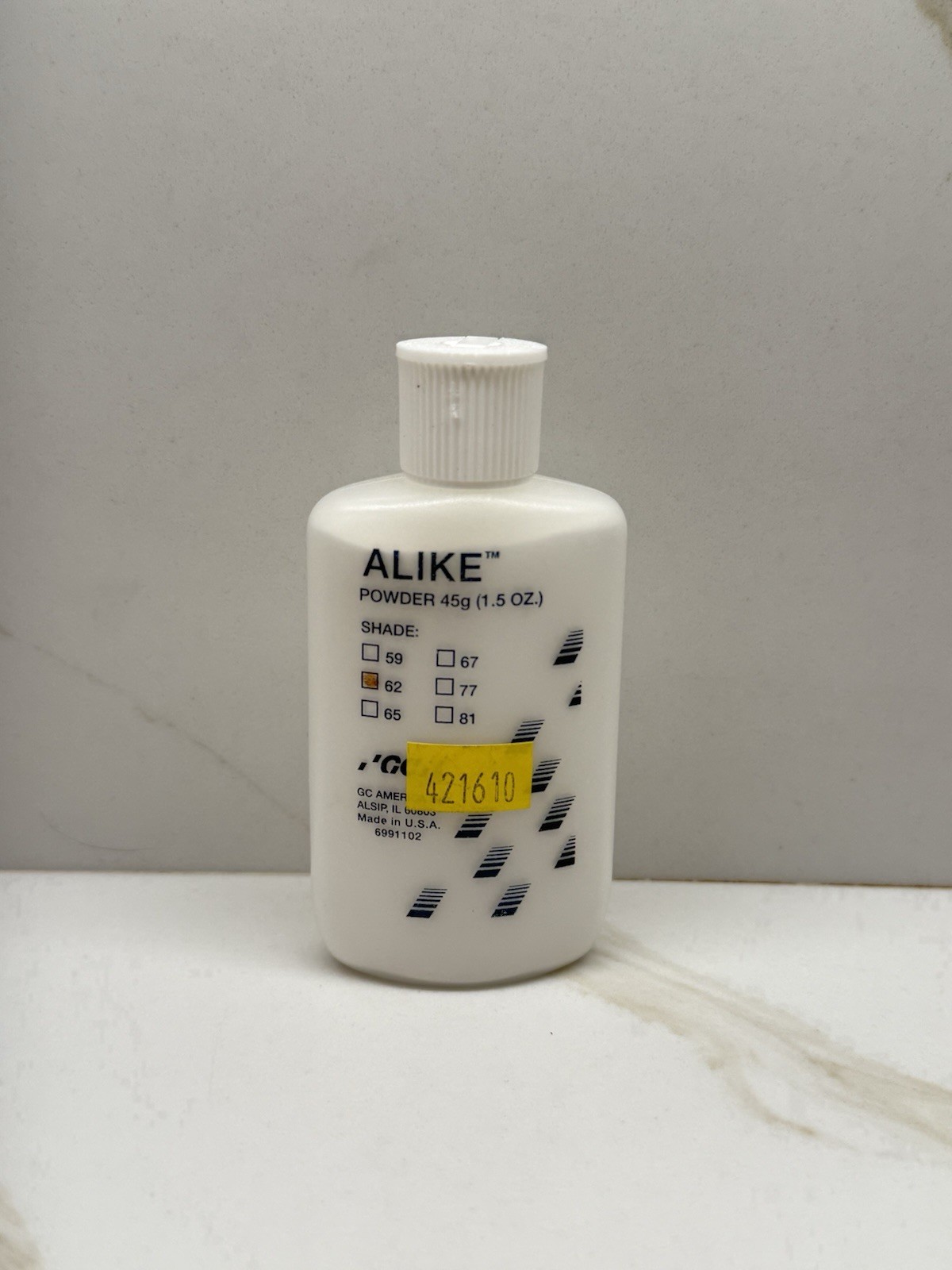 ALIKE TEMPORARY CROWN & BRIDGES POWDER, GC AMERICA # 62/A1 -1.5 OZ./45G.