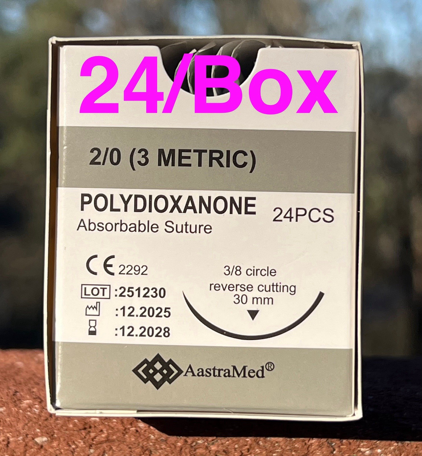 2/0 PDS/PDO 72ct Veterinary Surgical Suture Polydioxanone monofilament Dental