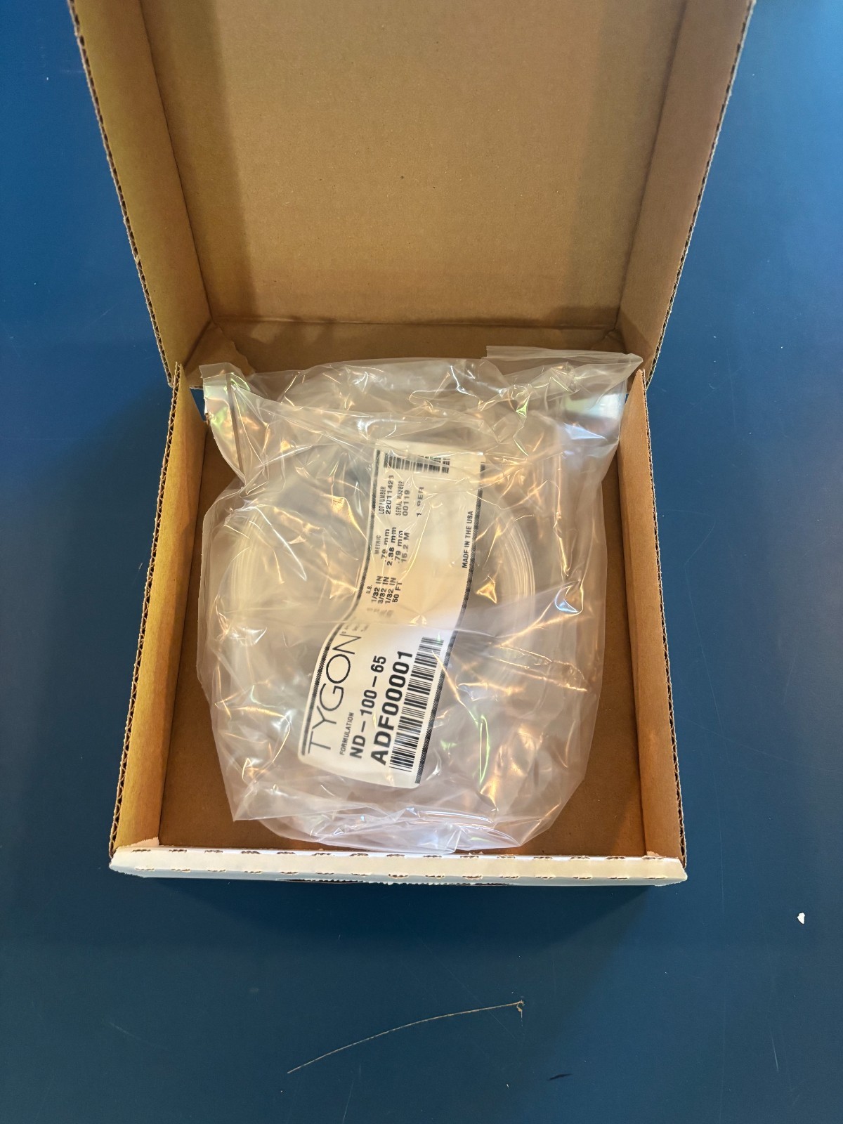 1/32″ ID x 3/32″ OD x 1/32″ Wall Tygon® ND 100-65 Medical/Surgical Tubing
