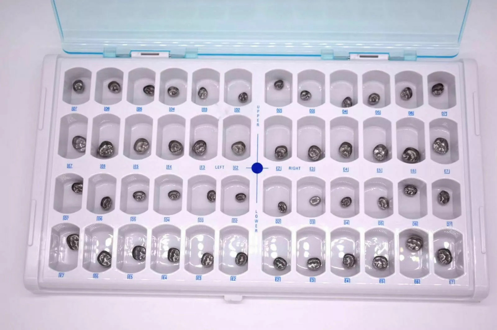 DENTAL Ni-Chro STAINLESS STEEL Primary Molar KIDS CROWN KIT/REFIL All sizes 5/pk